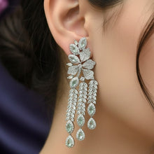 Emerald Blossom Cascading Earrings
