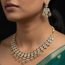 Royal Leaf American Diamond Necklace Set