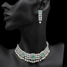Emerald Pearl Elegance Choker Set