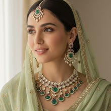 Royal Emerald and Ruby Kundan Choker Set