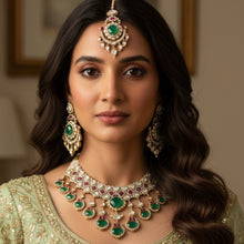 Royal Emerald and Ruby Kundan Choker Set