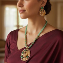 Emerald Peacock Royale Necklace Set