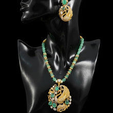 Emerald Peacock Royale Necklace Set