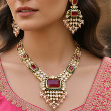 Regal Ruby Kundan Bridal Set