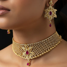 Crimson Bloom Choker Set