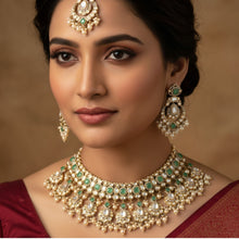 Kundan & Emerald Bridal Jewelry Set