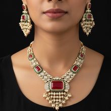 Regal Ruby Kundan Bridal Set