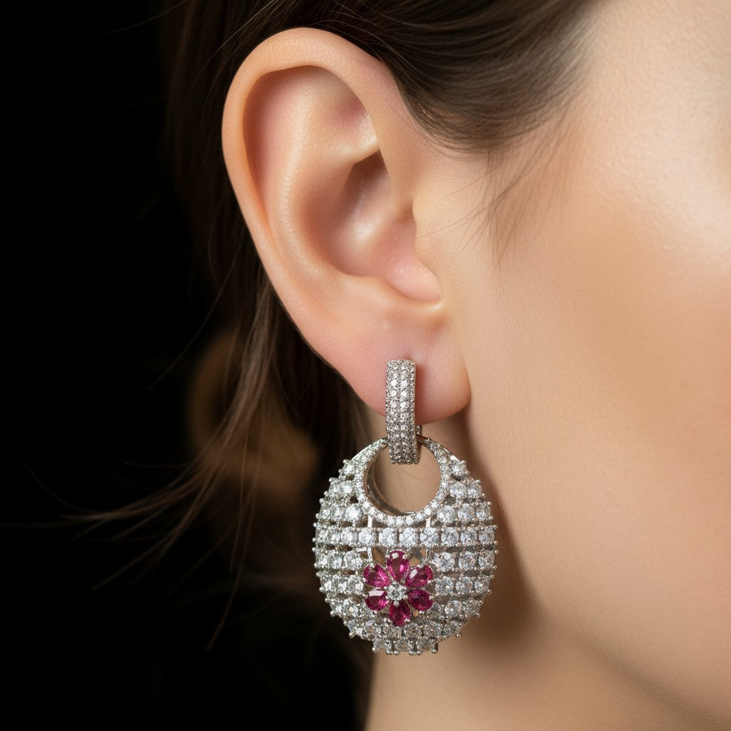 Blossom Halo Diamond Earrings