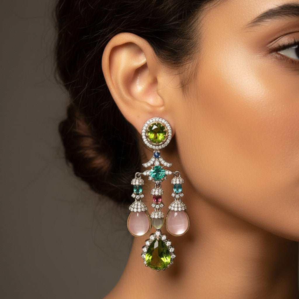 Celestial Cascade Multigem Earrings