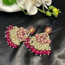 Majestic Ruby Chandbali Earrings