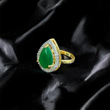 Teardrop Halo Statement Ring