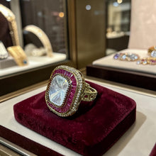 Ruby Halo Crystal Luxe Ring