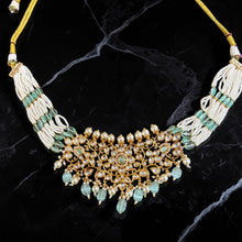 Aqua Pearl Kundan Choker Set