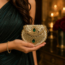 Ruby Pearl Mosaic Luxe Clutch