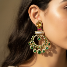 Emerald Noor Chandbali Earrings