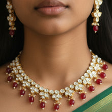 Ruby Drop Kundan Necklace Set