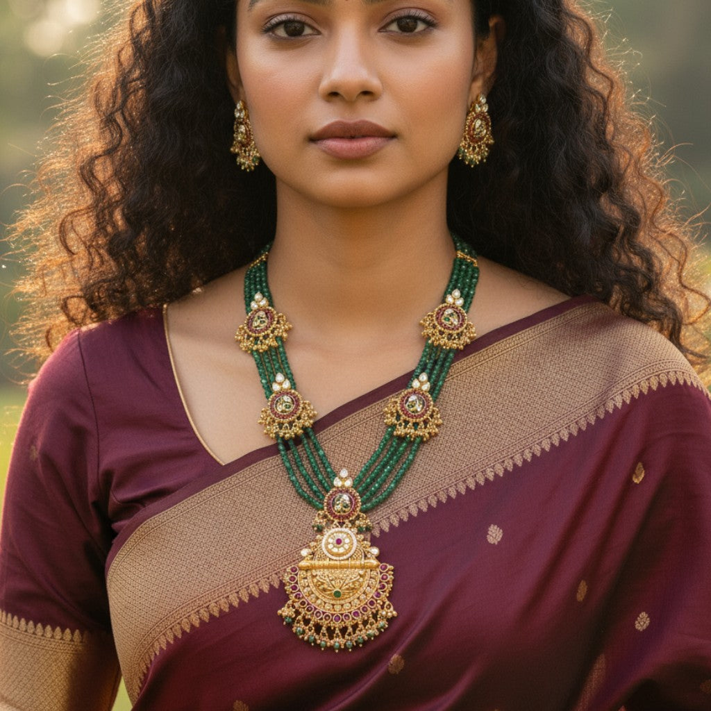 Emerald Royalty Necklace Set