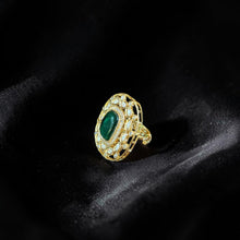 Emerald Royale Kundan Ring