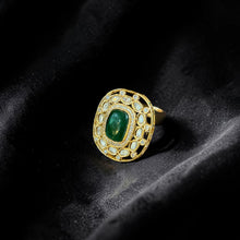 Emerald Royale Kundan Ring