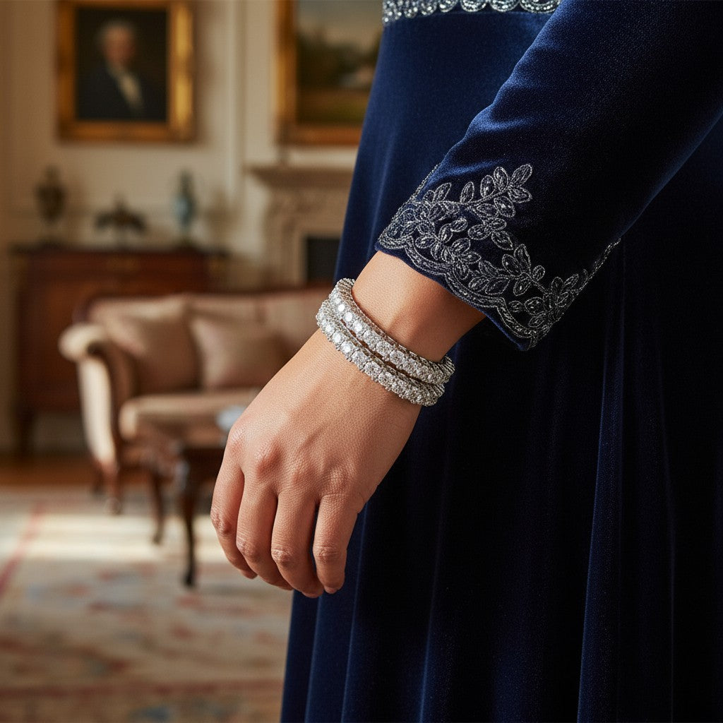 Classic American Diamond Eternity Bangles