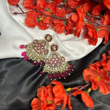 Majestic Ruby Chandbali Earrings