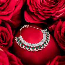 Emerald Elegance American Diamond Set