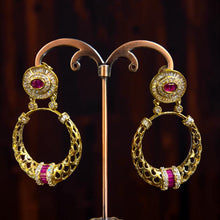 Rajsi Ruby Filigree Hoop Earrings