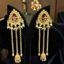 Emerald Rajsi Tassel Jhumka Earrings