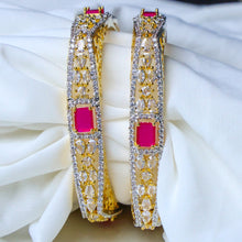 Ruby Elegance American Diamond Bangles