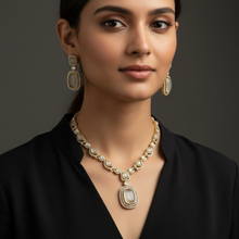 Gulnaar Rosé Kundan Pendant Set