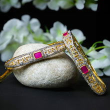 Ruby Elegance American Diamond Bangles