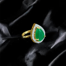 Teardrop Halo Statement Ring