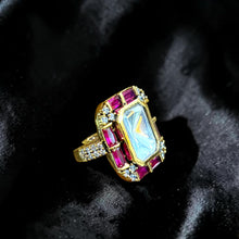 Noor Ruby Moonstone Ring