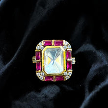Noor Ruby Moonstone Ring