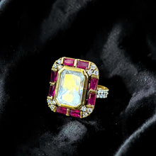 Noor Ruby Moonstone Ring