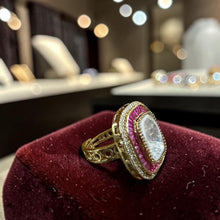 Ruby Halo Crystal Luxe Ring