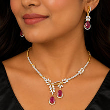 Leaf Cascade Necklace Set