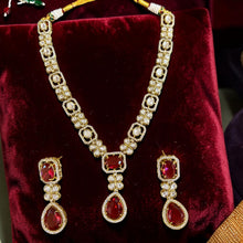 Rajsi Crimson Bloom Necklace Set