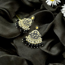 Black & Golden Royal Chandbali Earrings