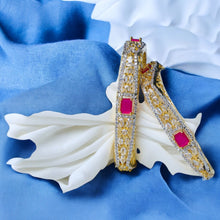 Ruby Elegance American Diamond Bangles