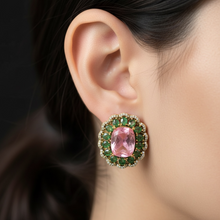 Rajsi Emerald Ruby Statement Stud Earrings