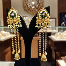 Emerald Rajsi Tassel Jhumka Earrings