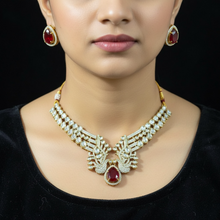 Ruby Mayura Royale Necklace Set