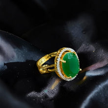 Oval Halo Statement Ring