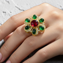Emerald Blossom Royale Ring