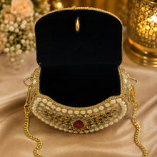 Ruby Pearl Mosaic Luxe Clutch