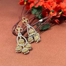 Jhumka Style Earrings With a Teardrop Design