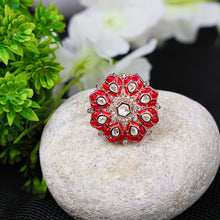 Traditional Floral Kundan Ring