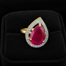 Teardrop Halo Statement Ring