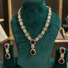 Rajsi Crimson Bloom Necklace Set